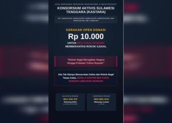 KASTARA Galang Donasi Publik demi Dukung Penindakan Rokok Ilegal di Sultra