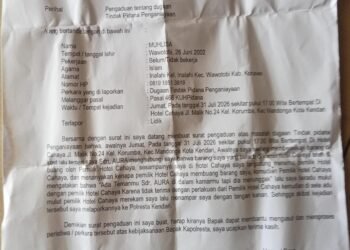 Diduga Ditampar Pemilik Hotel Cahaya Kendari, Tamu Lapor Polisi