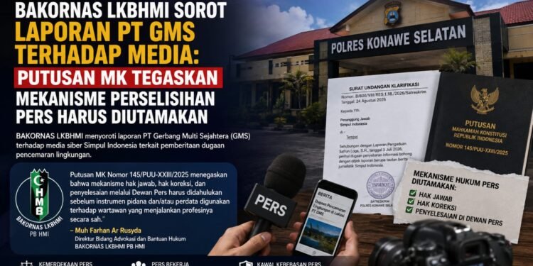 BAKORNAS LKBHMI Kawal Laporan PT GMS terhadap Simpul Indonesia