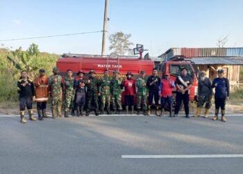 Lahan Terbakar di Nanga-Nanga Kendari, Petugas Gabungan Bergerak Cepat